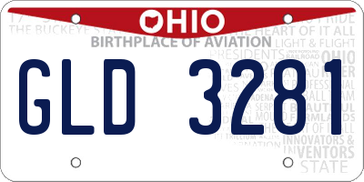 OH license plate GLD3281