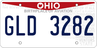 OH license plate GLD3282