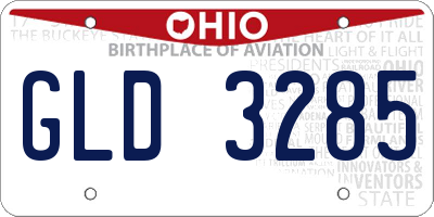 OH license plate GLD3285