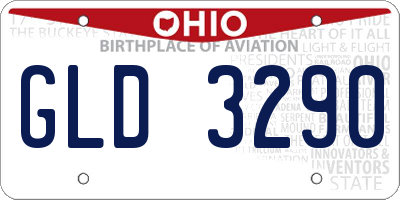 OH license plate GLD3290