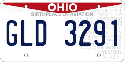 OH license plate GLD3291