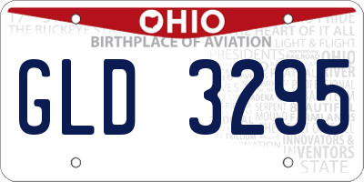 OH license plate GLD3295