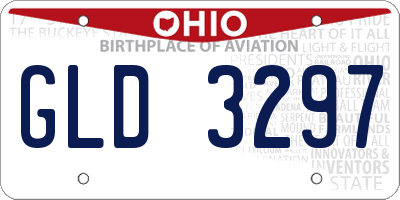 OH license plate GLD3297