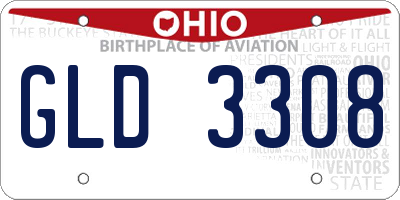 OH license plate GLD3308