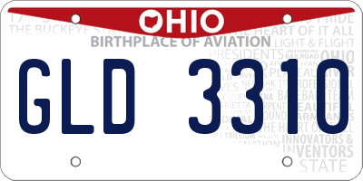 OH license plate GLD3310
