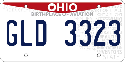 OH license plate GLD3323