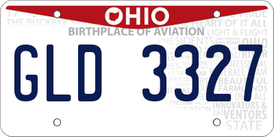 OH license plate GLD3327