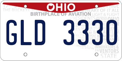 OH license plate GLD3330