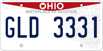 OH license plate GLD3331