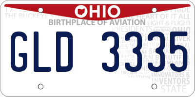 OH license plate GLD3335