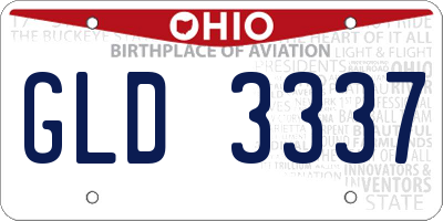 OH license plate GLD3337