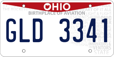 OH license plate GLD3341
