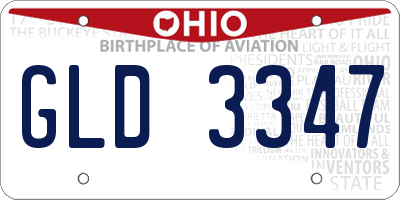 OH license plate GLD3347