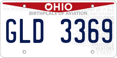 OH license plate GLD3369