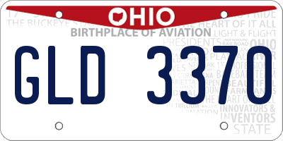 OH license plate GLD3370