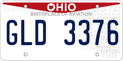 OH license plate GLD3376