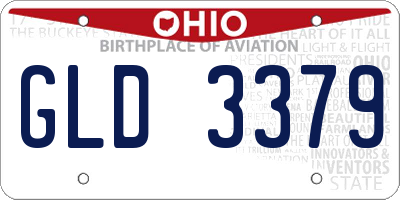 OH license plate GLD3379