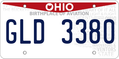 OH license plate GLD3380