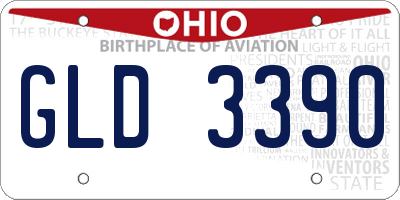 OH license plate GLD3390