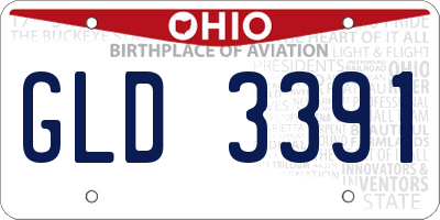OH license plate GLD3391
