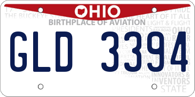 OH license plate GLD3394