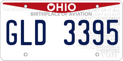 OH license plate GLD3395