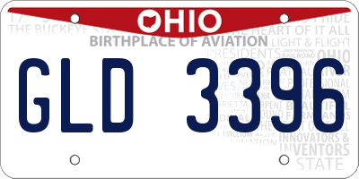 OH license plate GLD3396