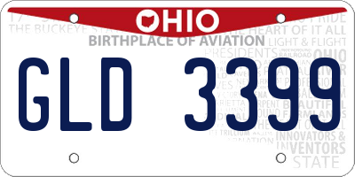 OH license plate GLD3399