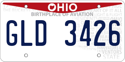 OH license plate GLD3426