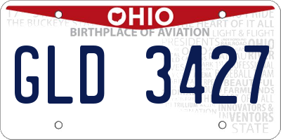 OH license plate GLD3427