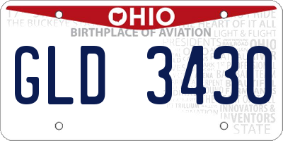 OH license plate GLD3430