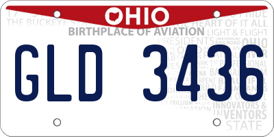 OH license plate GLD3436