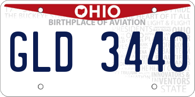 OH license plate GLD3440