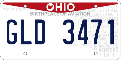 OH license plate GLD3471