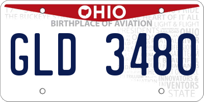 OH license plate GLD3480