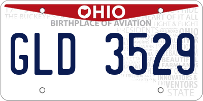 OH license plate GLD3529