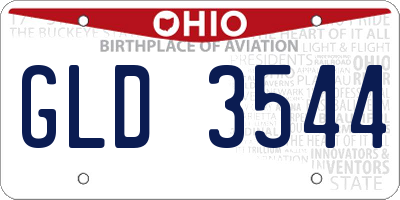OH license plate GLD3544