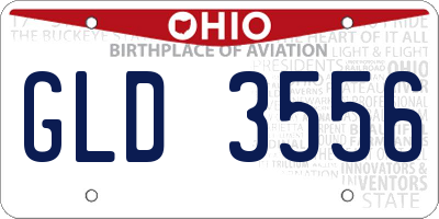 OH license plate GLD3556