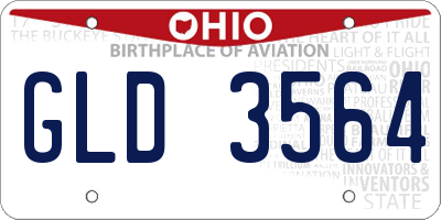 OH license plate GLD3564