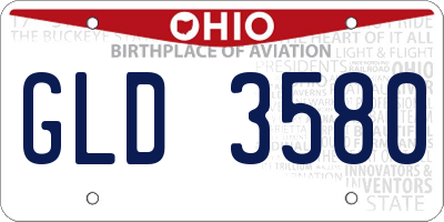 OH license plate GLD3580