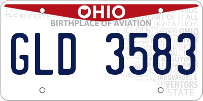OH license plate GLD3583