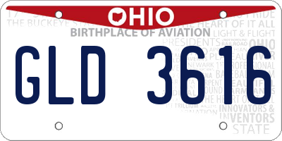 OH license plate GLD3616