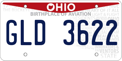 OH license plate GLD3622
