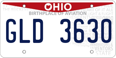 OH license plate GLD3630