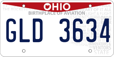 OH license plate GLD3634