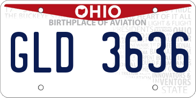 OH license plate GLD3636