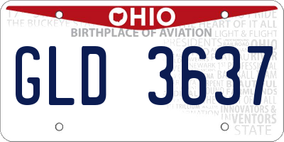 OH license plate GLD3637