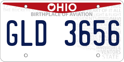 OH license plate GLD3656