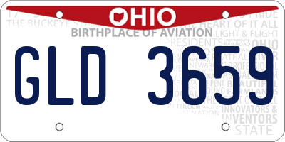 OH license plate GLD3659