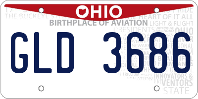 OH license plate GLD3686